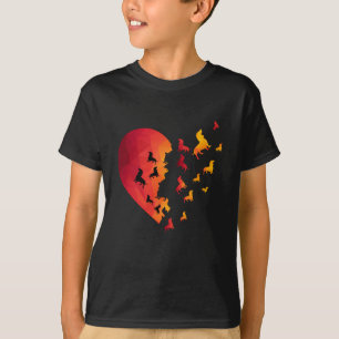 Camiseta Dachshund Dog Heart Gifs Para Amantes De Dachshund
