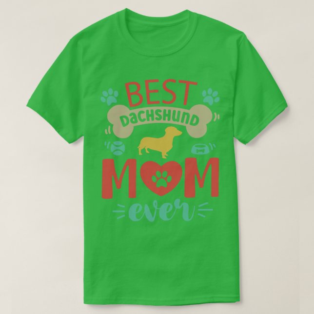 Camiseta Dachshund Dog Mãe (Frente do Design)