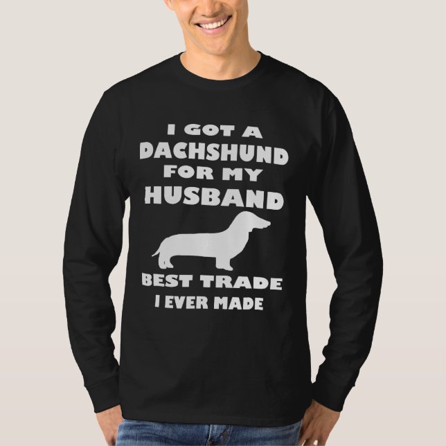 Camiseta Dachshund Dog Raça Dift Cão Sobrevivente Esposa (Frente)