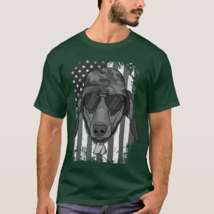 Camiseta Dachshund Dog Veteran 4 de julho