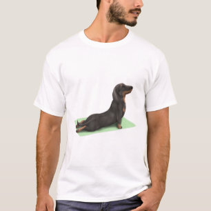 Camiseta Dachshund Dog Yoga Meditação de Dose Zen Exe