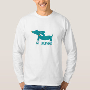 Camiseta Dachshund + Dolphins NFL Colors