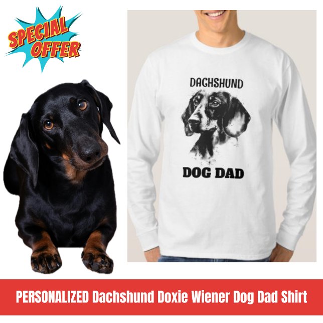Camiseta Dachshund Doxie Wiener Pai (Criador carregado)