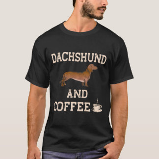 Camiseta Dachshund E Café Oferta Engraçados Cachorros Cacho