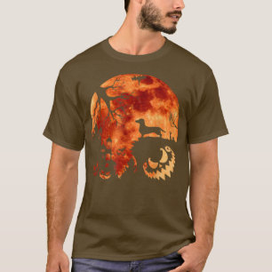 Camiseta Dachshund E Moon Halloween Costume Pumpkin Dog L