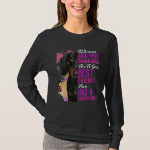 Camiseta Dachshund É Uma Menina, Melhor Amiga, Cachorro Mãe