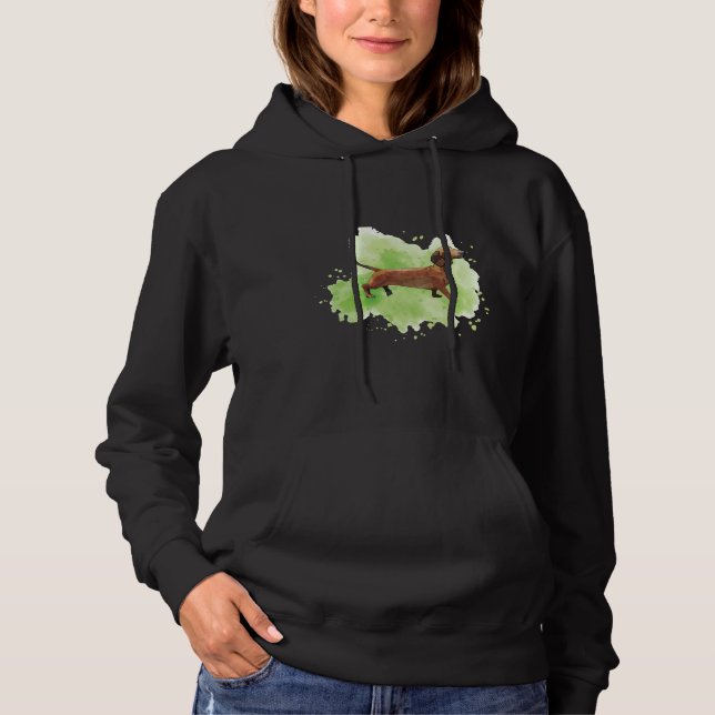 Camiseta Dachshund Em Verde (Frente)