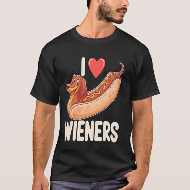 Camiseta Dachshund Engraçado (Frente)