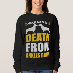 Camiseta Dachshund Engraçado Advertência Para Os Alojadores