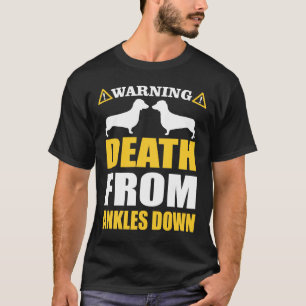 Camiseta Dachshund Engraçado Advertência Para Os Alojadores