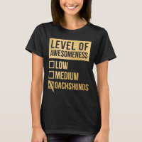 Dachshund Engraçado Nível De Dachshouts Em Dourado
