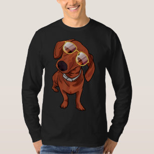 Camiseta Dachshund Engraçado Para Pássaros Cachorros Bonito
