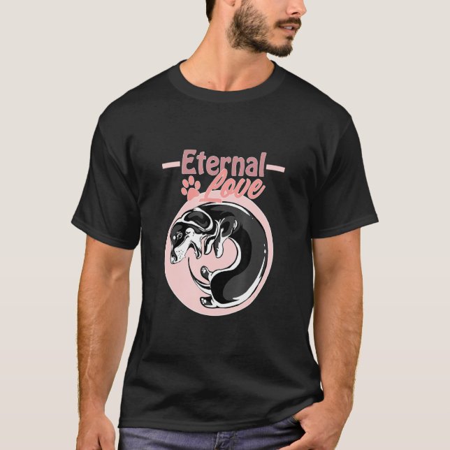 Camiseta Dachshund Eternity Sinal - Amor Eterno (Frente)
