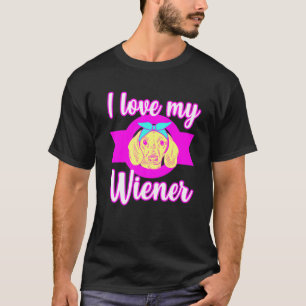 Camiseta Dachshund, Eu Adoro Meu Cachorro De Roupa Para Don