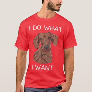 Camiseta Dachshund Eu Faço O Que Eu Quero Engraçado Dachshu