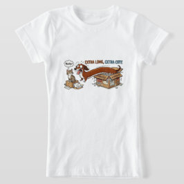 Camiseta Dachshund Extra Longo Extra Fofo
