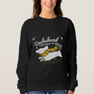 Camiseta Dachshund Fairy Lights Through The Snow