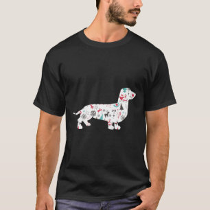 Camiseta Dachshund Feliz Natal Pajama Engraçado Presente Pa