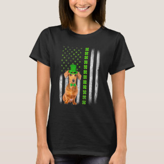 Camiseta Dachshund Fofo Dia De São Patrício Bandeira Americ