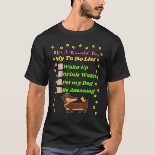 Camiseta Dachshund Funny Wiener Pet Seja Incrível Cheque