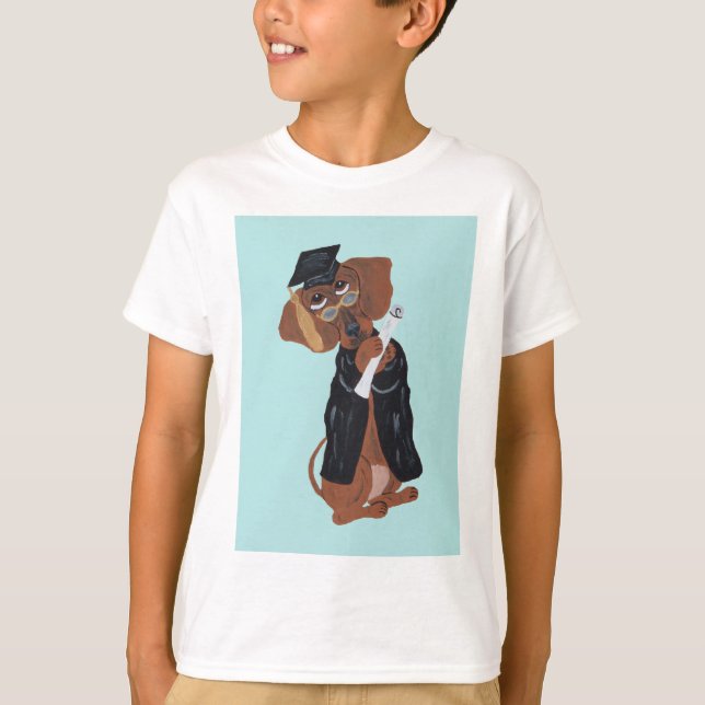 Camiseta Dachshund Graduate (Frente)