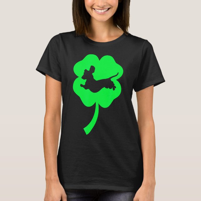 Camiseta Dachshund Green Leaf C (Frente)