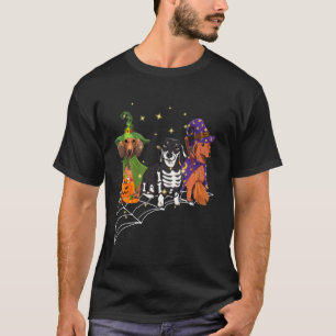 Camiseta Dachshund Halloween Dachshund Witch Pumpkin Hallow