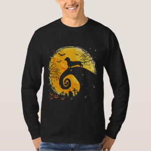 Camiseta Dachshund Halloween Moon Dachshund Engraçado