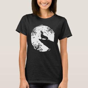 Camiseta Dachshund Halloween Werewolf Howl Full Moon Dogs N