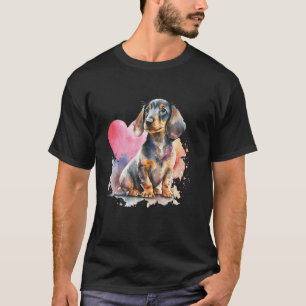Camiseta Dachshund Heart Dog Trainer Pet Owner Breeder Ani