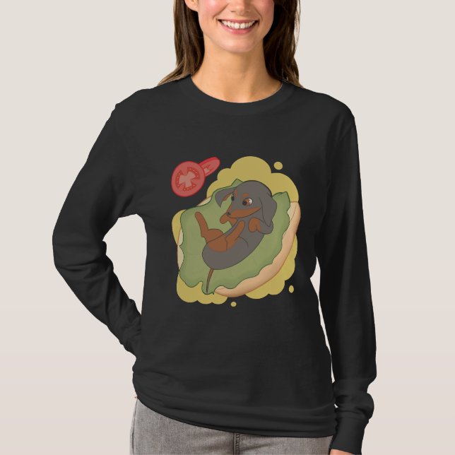 Camiseta Dachshund Hotdog (Frente)