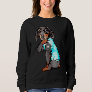 Camiseta Dachshund I Love Mimi Tattoo Roupa Dog Mimi Moth