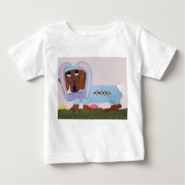 Camiseta Dachshund in bunny costume