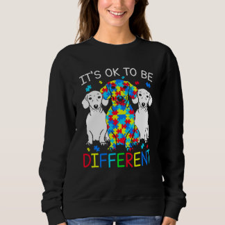 Camiseta Dachshund It's Ok To Be Different Autism Awareness