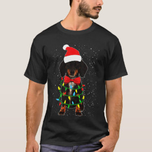 Camiseta Dachshund Lights Xmas Dog