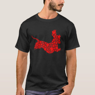 Camiseta Dachshund Love Weiner Cachorro Mãe Meninas