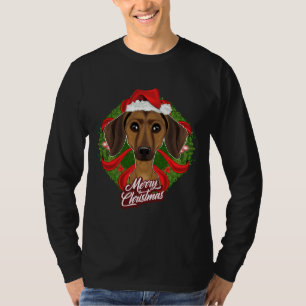 Camiseta Dachshund Lover I Feliz Natal Dachshund