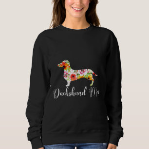 Camiseta Dachshund Mãe Funny Cute Floral Doxo Lover Gi