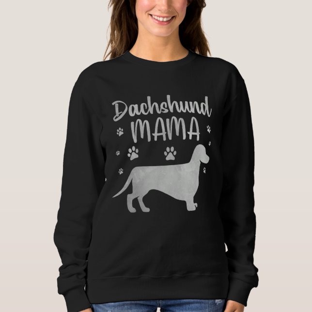 Camiseta Dachshund Mama Design For Women Girls Doxie Dog (Frente)