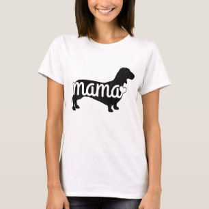 Camiseta Dachshund Mama Wiener Cachorro Doxie Mãe Engraçado