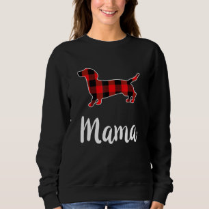 Camiseta Dachshund Mama Womens Red Buffalo Xadrez Dachshund