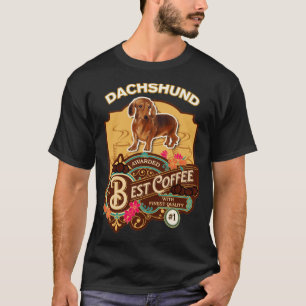Camiseta Dachshund Melhor Proprietário de Café Dono de Café