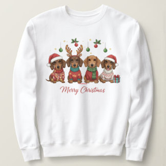 Camiseta Dachshund Merry Christmas Sweatshirt