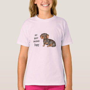 Camiseta Dachshund Meu Melhor Amigo Nome Personalizado De P