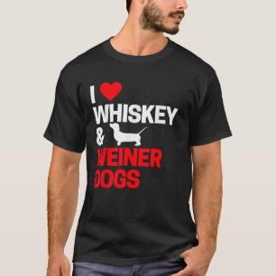 Camiseta Dachshund Oferece Para Homens Mulheres Eu Amo Uísq