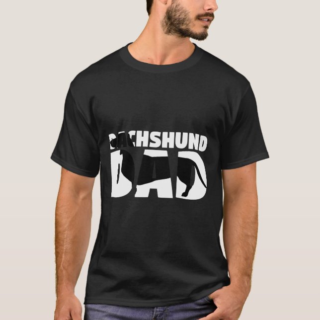 Camiseta Dachshund Pai Dachshund Pai Pai (Frente)