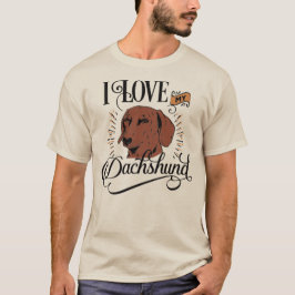 Camiseta Dachshund Pai: Eu adoro o meu Dachshund Light Men
