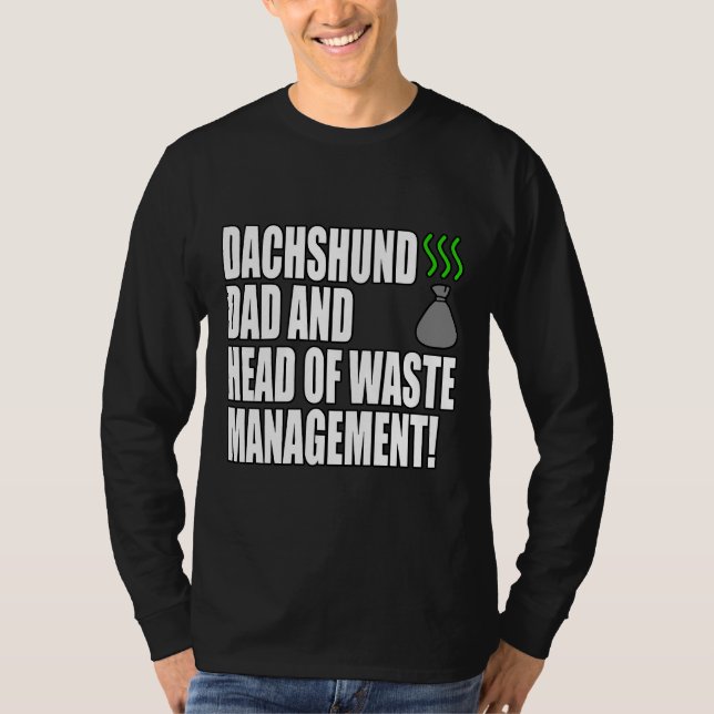Camiseta Dachshund Pai Funny (Frente)