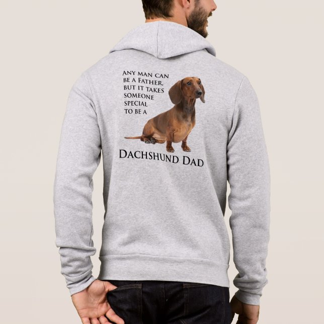 Camiseta Dachshund Pai Hoodie (Verso)