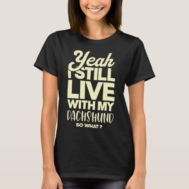 Camiseta Dachshund Para Cachorro, Mãe (Frente)